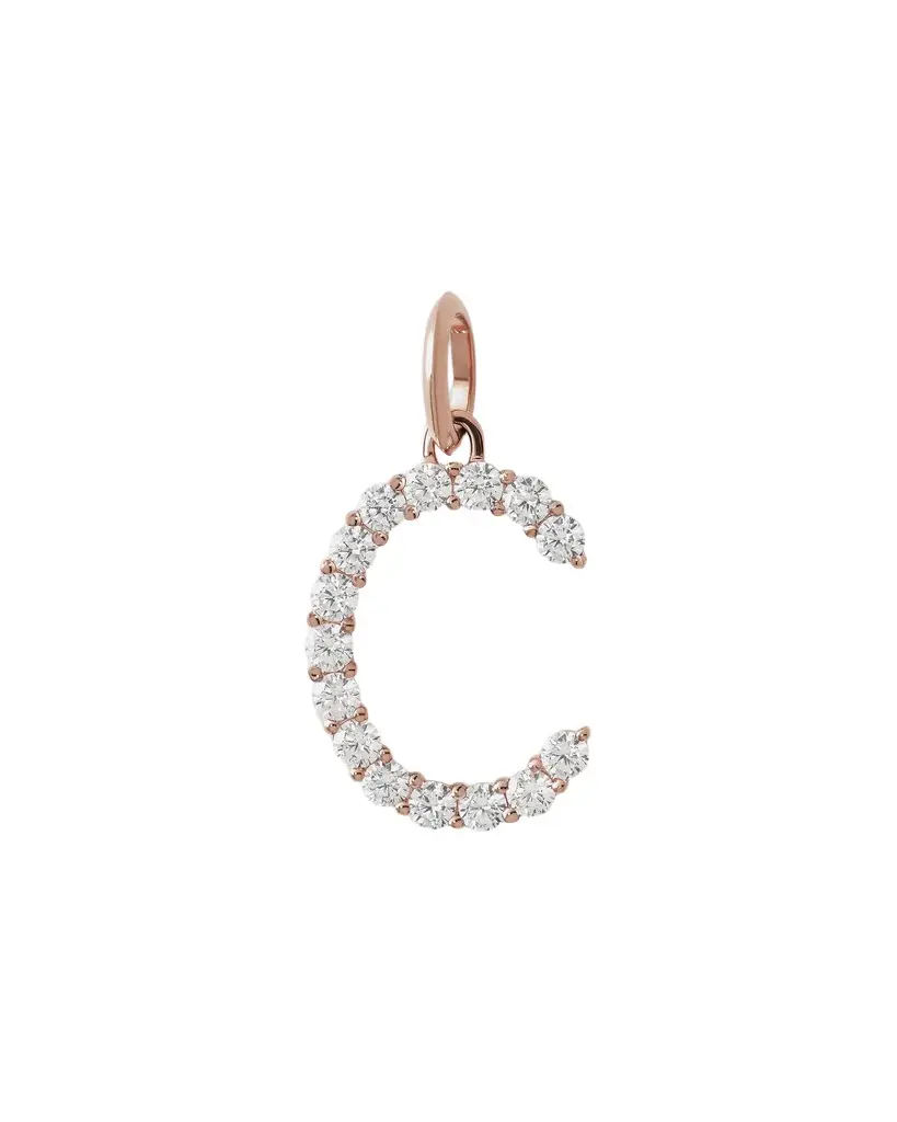 Jennifer Fisher Jennifer Fisher Large Floating Diamond Minimal Block Letter C / 18K