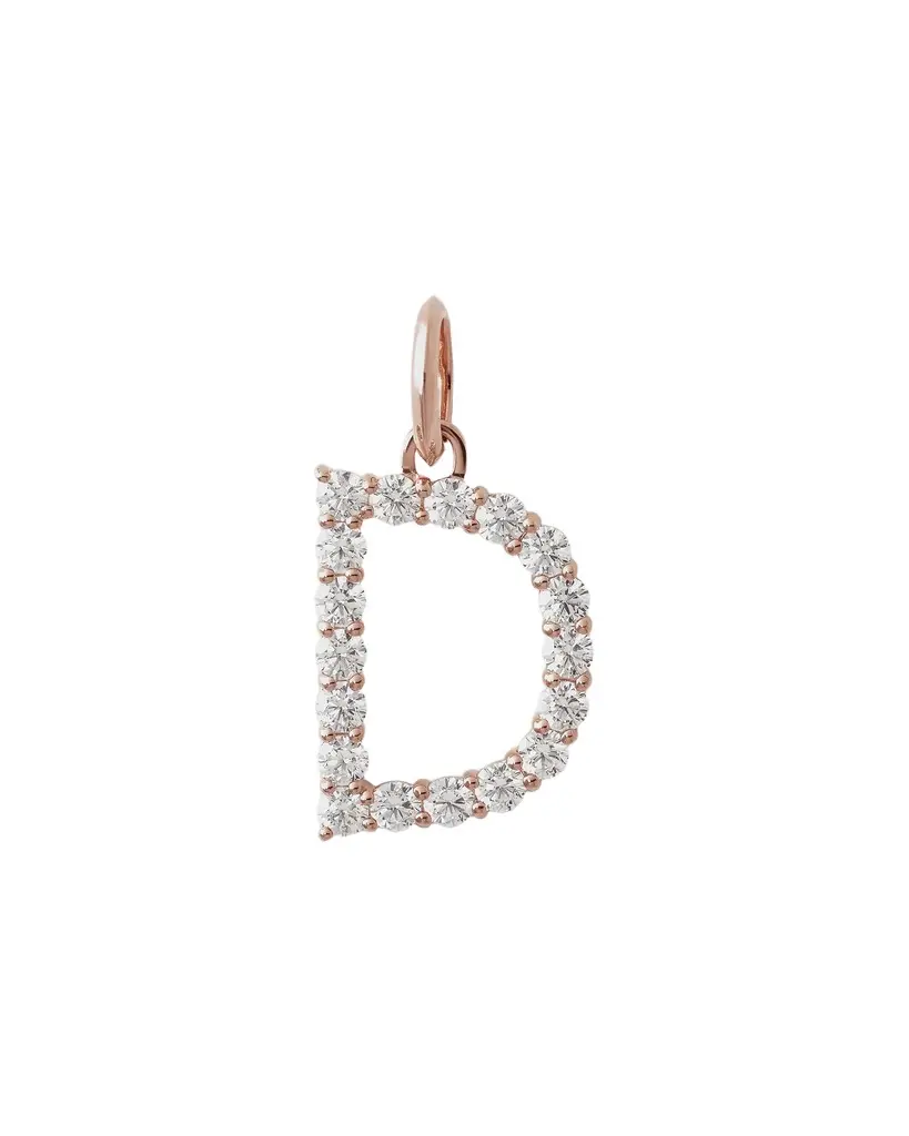 Jennifer Fisher Jennifer Fisher Large Floating Diamond Minimal Block Letter D / 18K