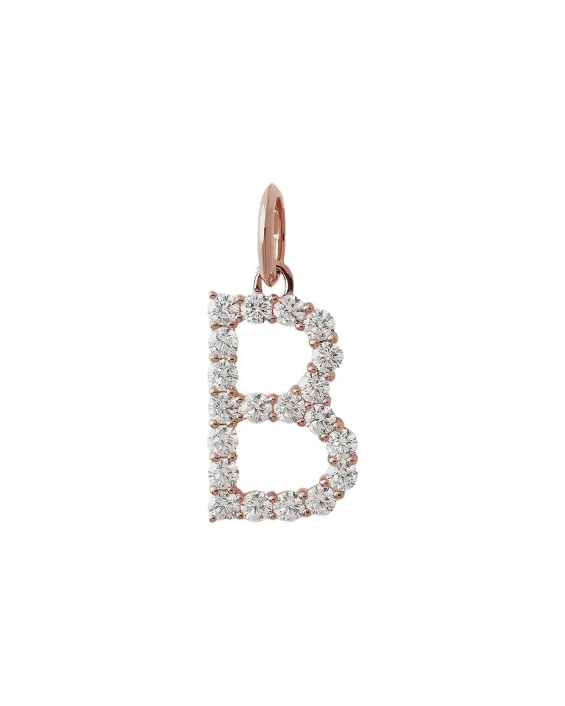 Jennifer Fisher Jennifer Fisher Large Floating Diamond Minimal Block Letter B / 18K