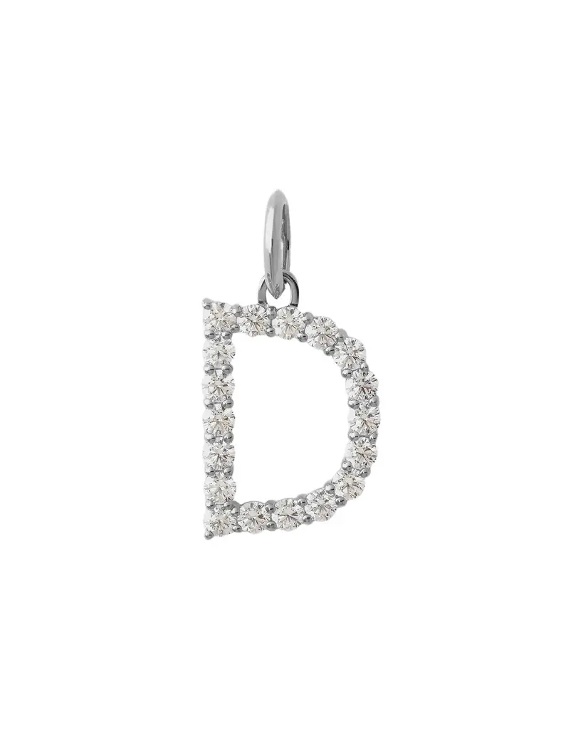 Jennifer Fisher Jennifer Fisher Large Floating Diamond Minimal Block Letter D / 18K