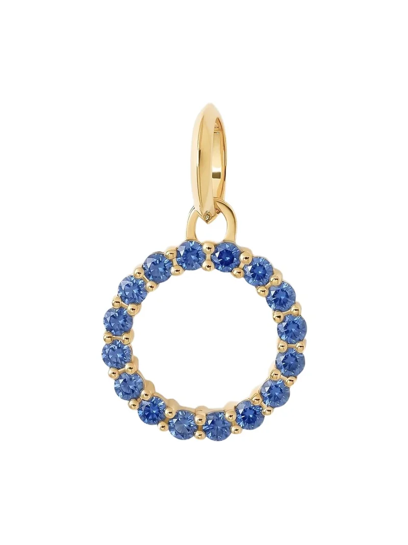 Jennifer Fisher Medium Floating Sapphire Minimal Block Letter 18K Yellow Gold / O