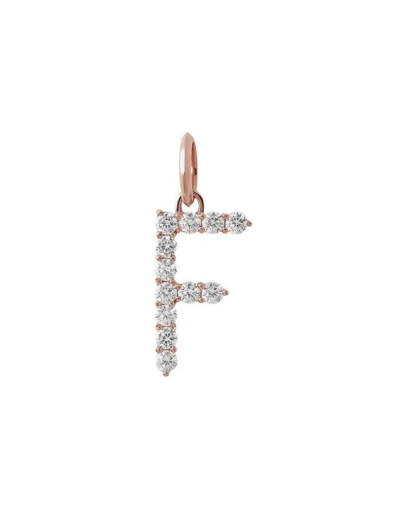 Jennifer Fisher Jennifer Fisher Large Floating Diamond Minimal Block Letter F / 18K
