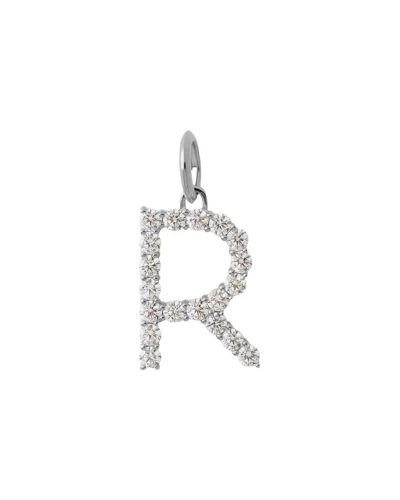Jennifer Fisher Jennifer Fisher Large Floating Diamond Minimal Block Letter R / 18K