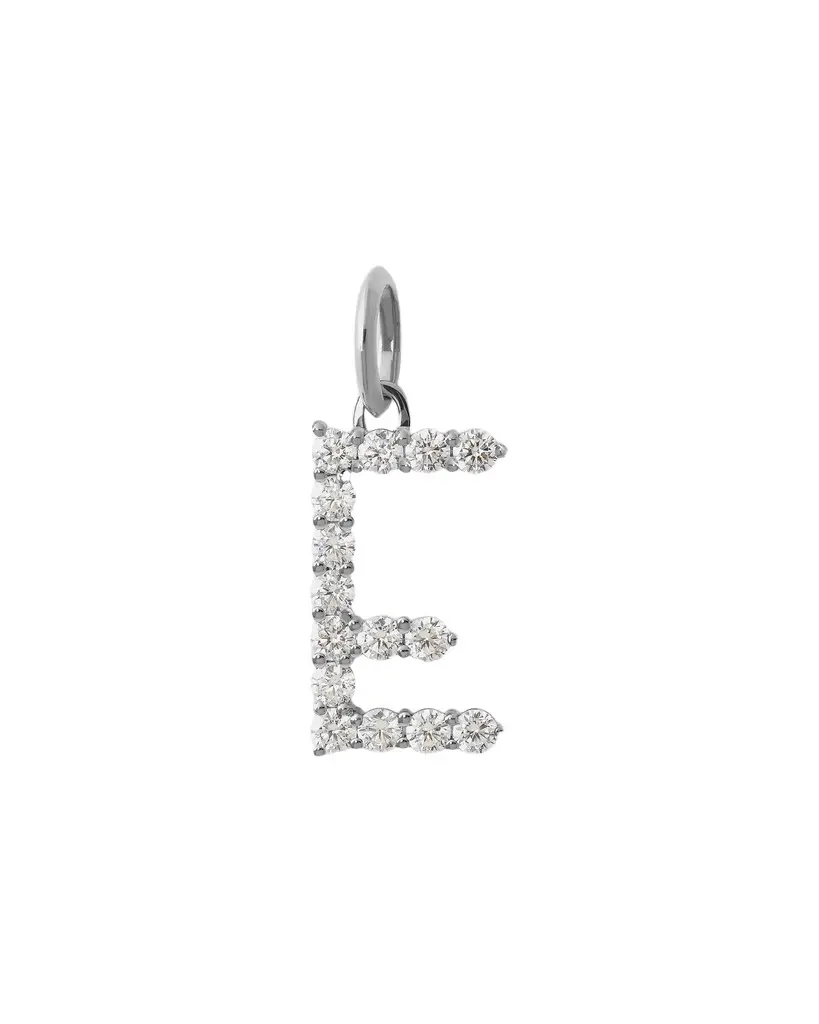 Jennifer Fisher Jennifer Fisher Large Floating Diamond Minimal Block Letter E / 18K