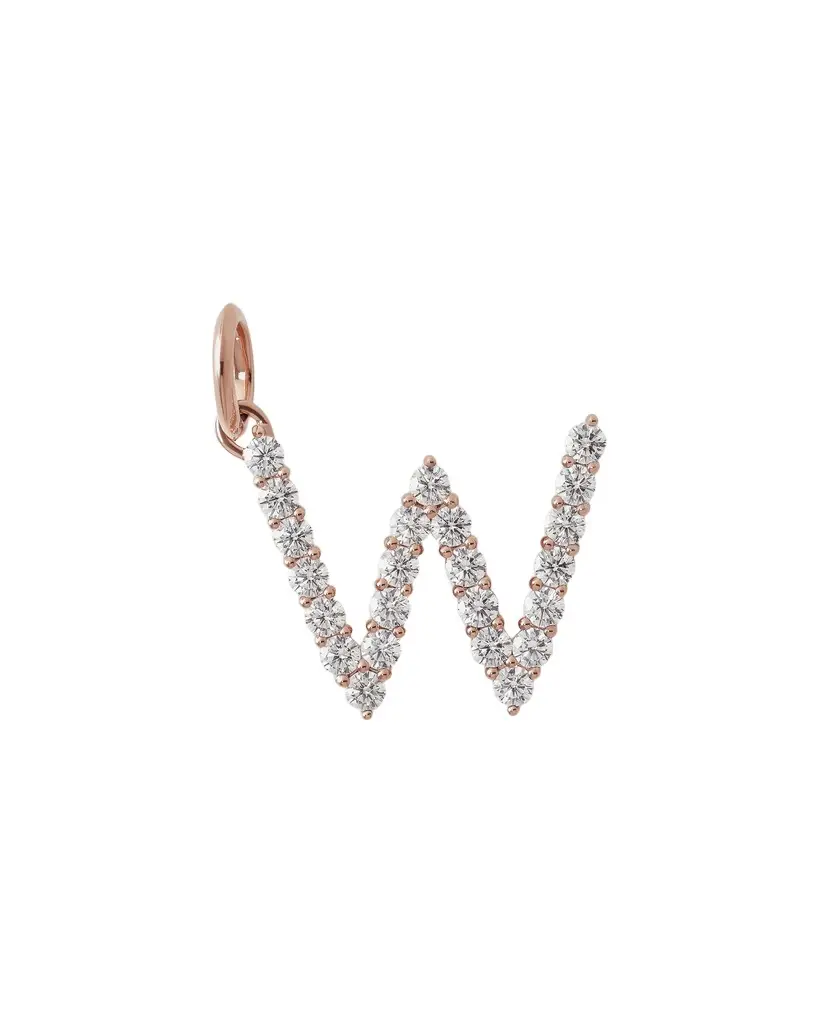 Jennifer Fisher Jennifer Fisher Large Floating Diamond Minimal Block Letter W / 18K