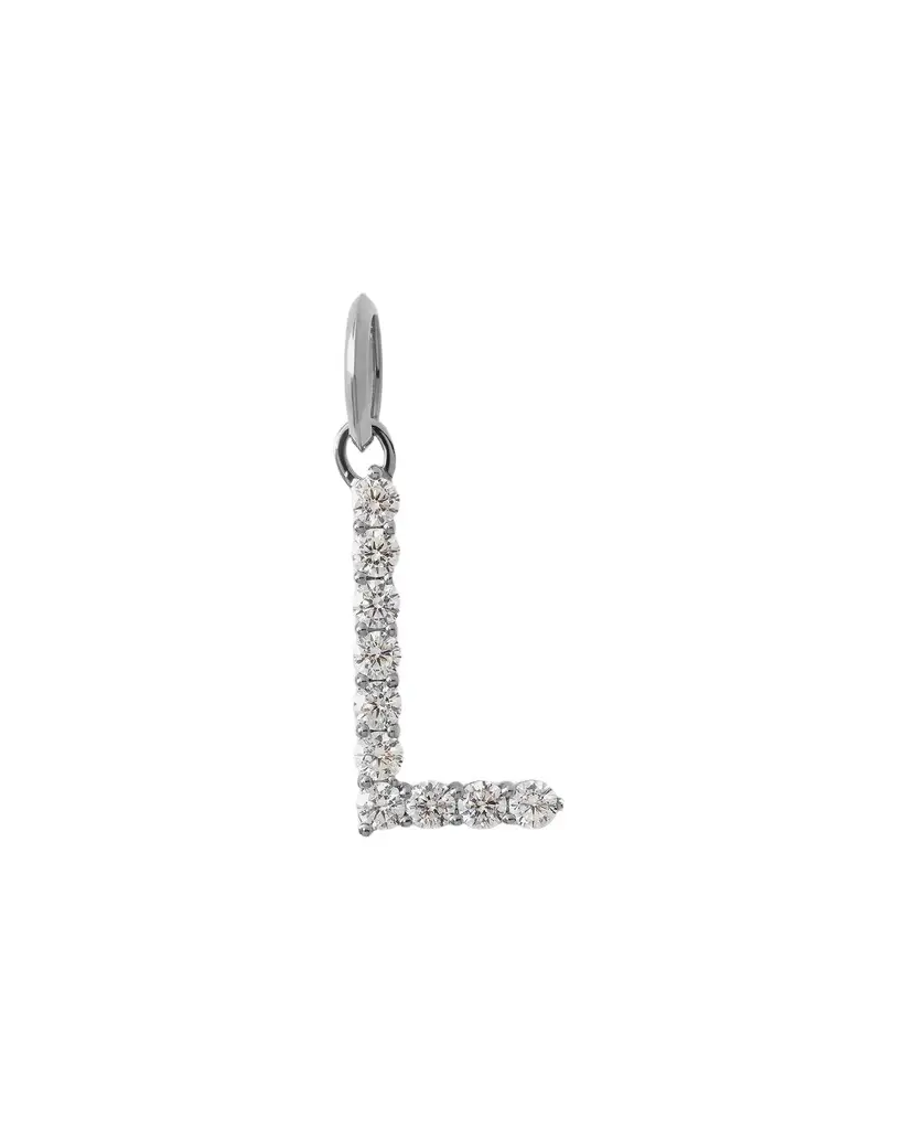Jennifer Fisher Jennifer Fisher Large Floating Diamond Minimal Block Letter L / 18K