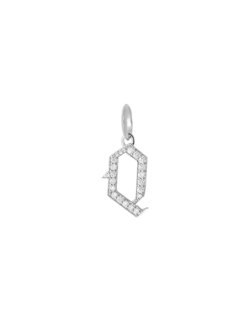 Jennifer Fisher Jennifer Fisher Capital Gothic Letter Charm with Pavé White Diamonds Q / 18K