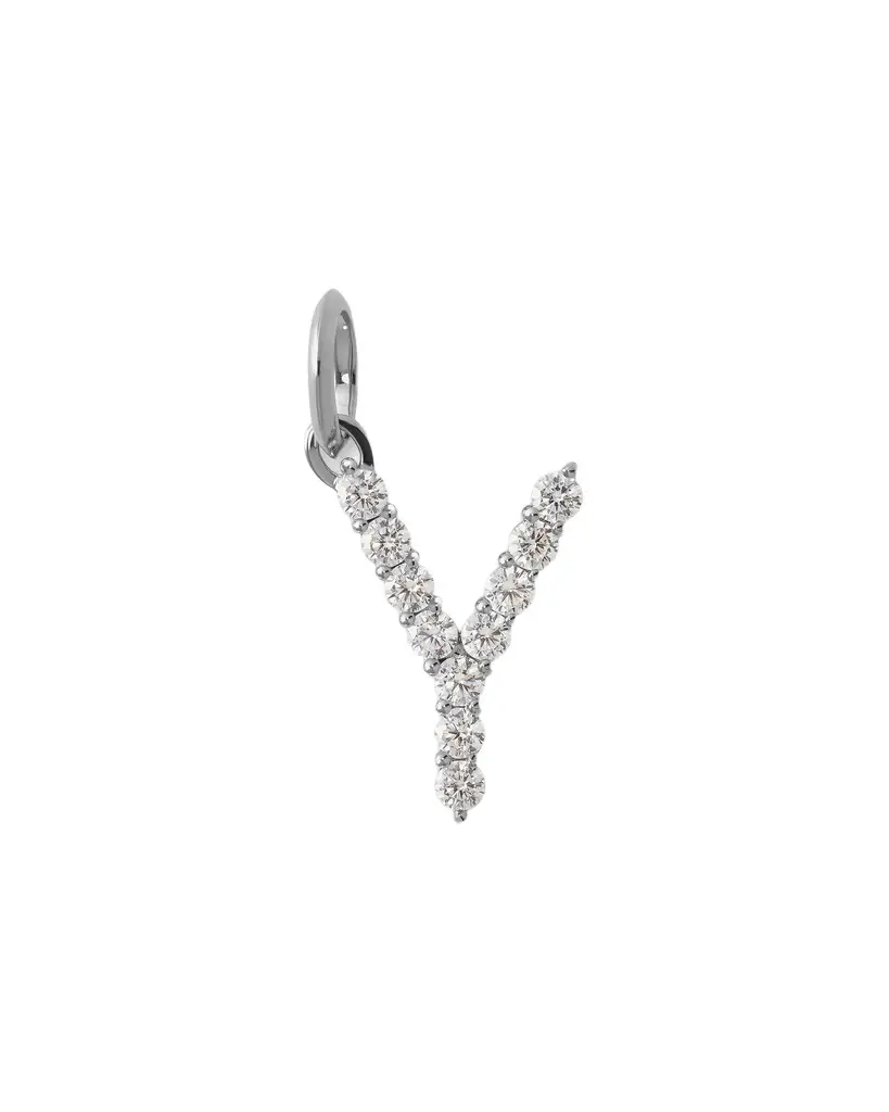 Jennifer Fisher Jennifer Fisher Large Floating Diamond Minimal Block Letter Y / 18K