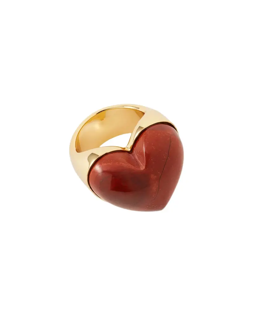 Jennifer Fisher Jennifer Fisher Semi-Precious Heart Ring Red Jasper / 9