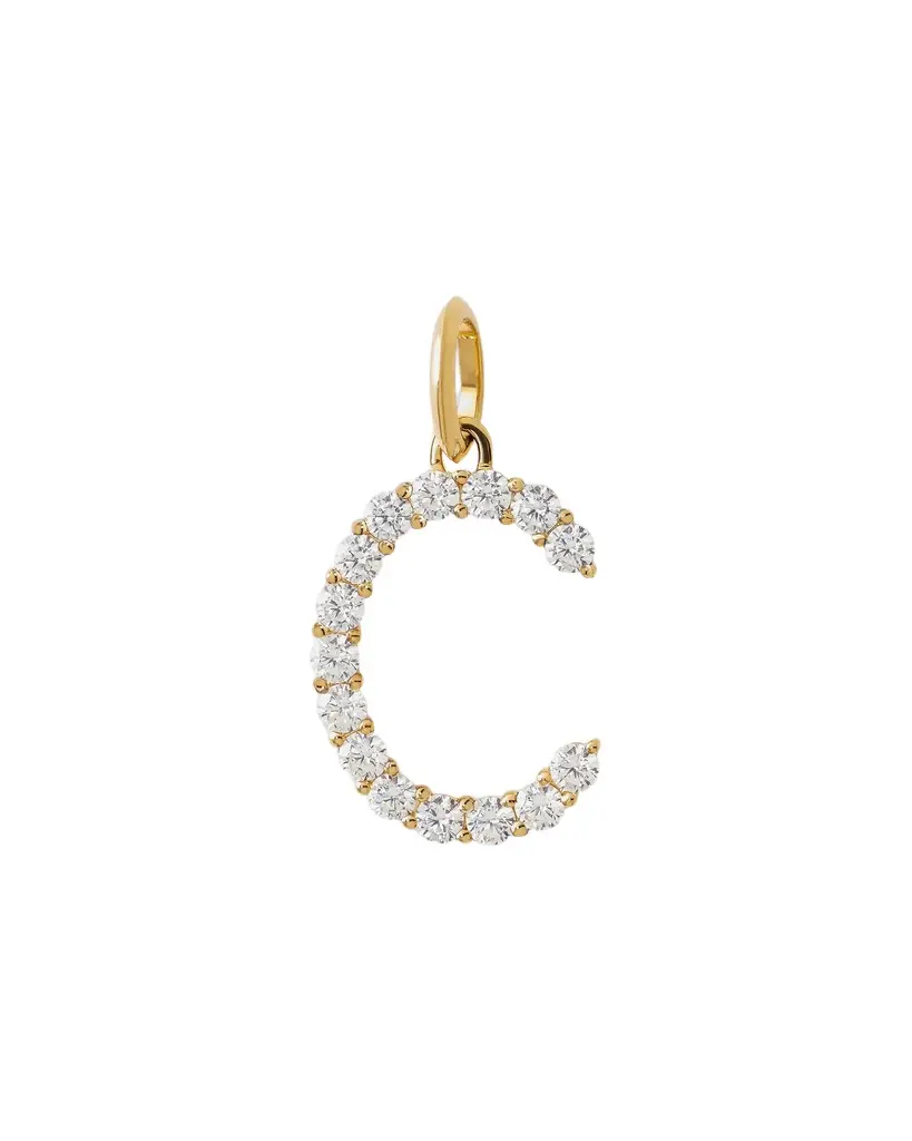 Jennifer Fisher Jennifer Fisher Large Floating Diamond Minimal Block Letter C / 18K