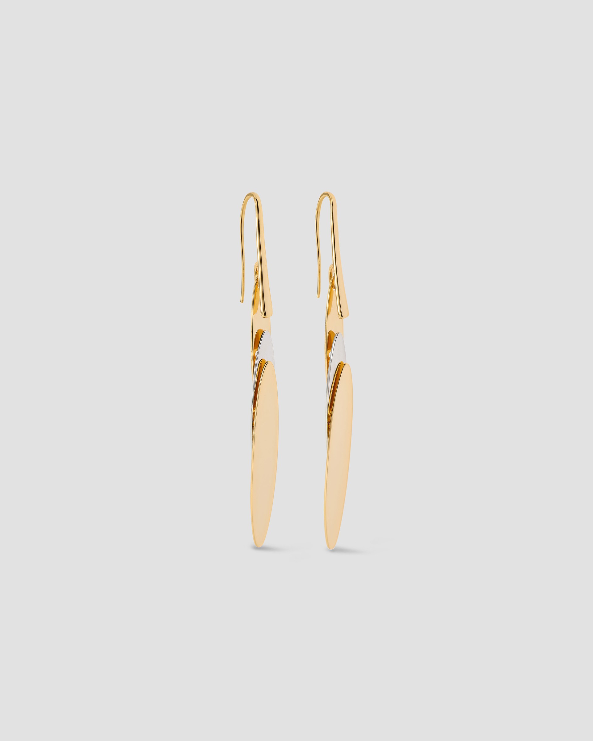Jennifer Fisher Short Feather Earrings Two Tone Jennifer Fisher Short Feather Earrings Two Tone