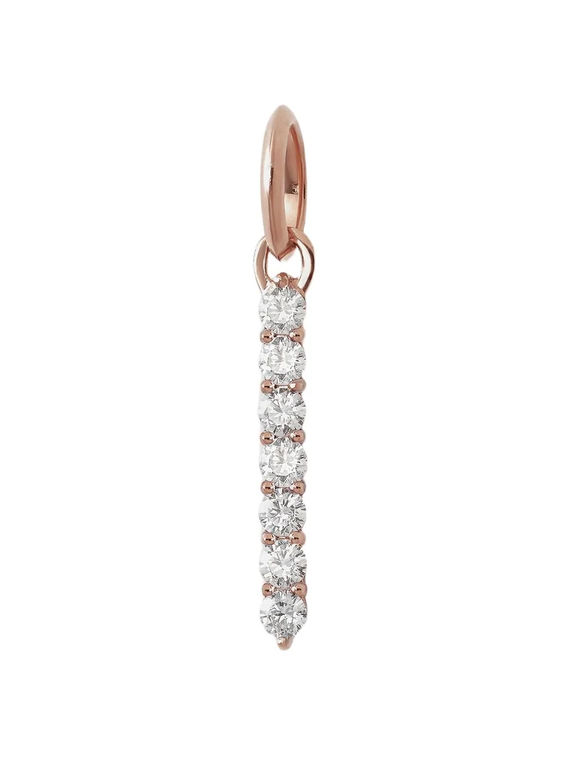Jennifer Fisher Large Floating Diamond Minimal Block Letter I / 18K Rose Gold