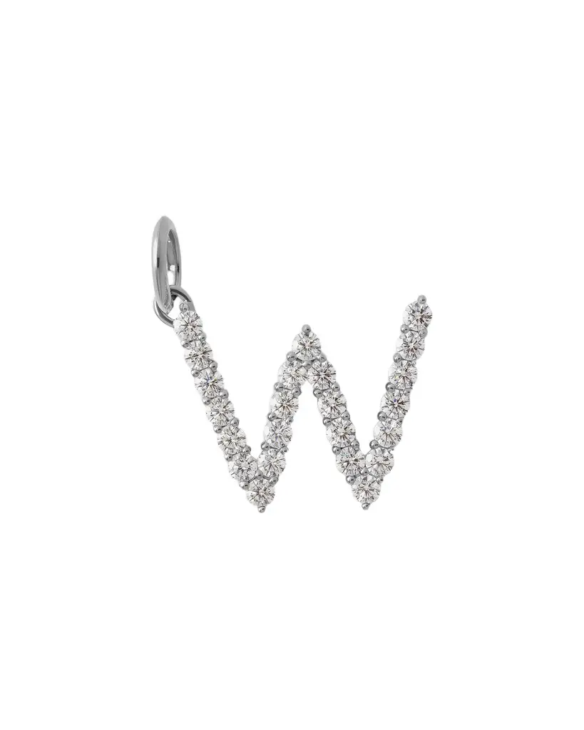 Jennifer Fisher Jennifer Fisher Large Floating Diamond Minimal Block Letter W / 18K
