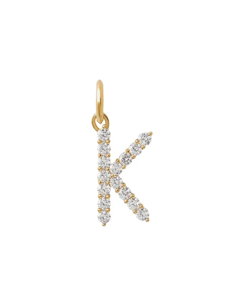 Jennifer Fisher Jennifer Fisher Large Floating Diamond Minimal Block Letter K / 18K