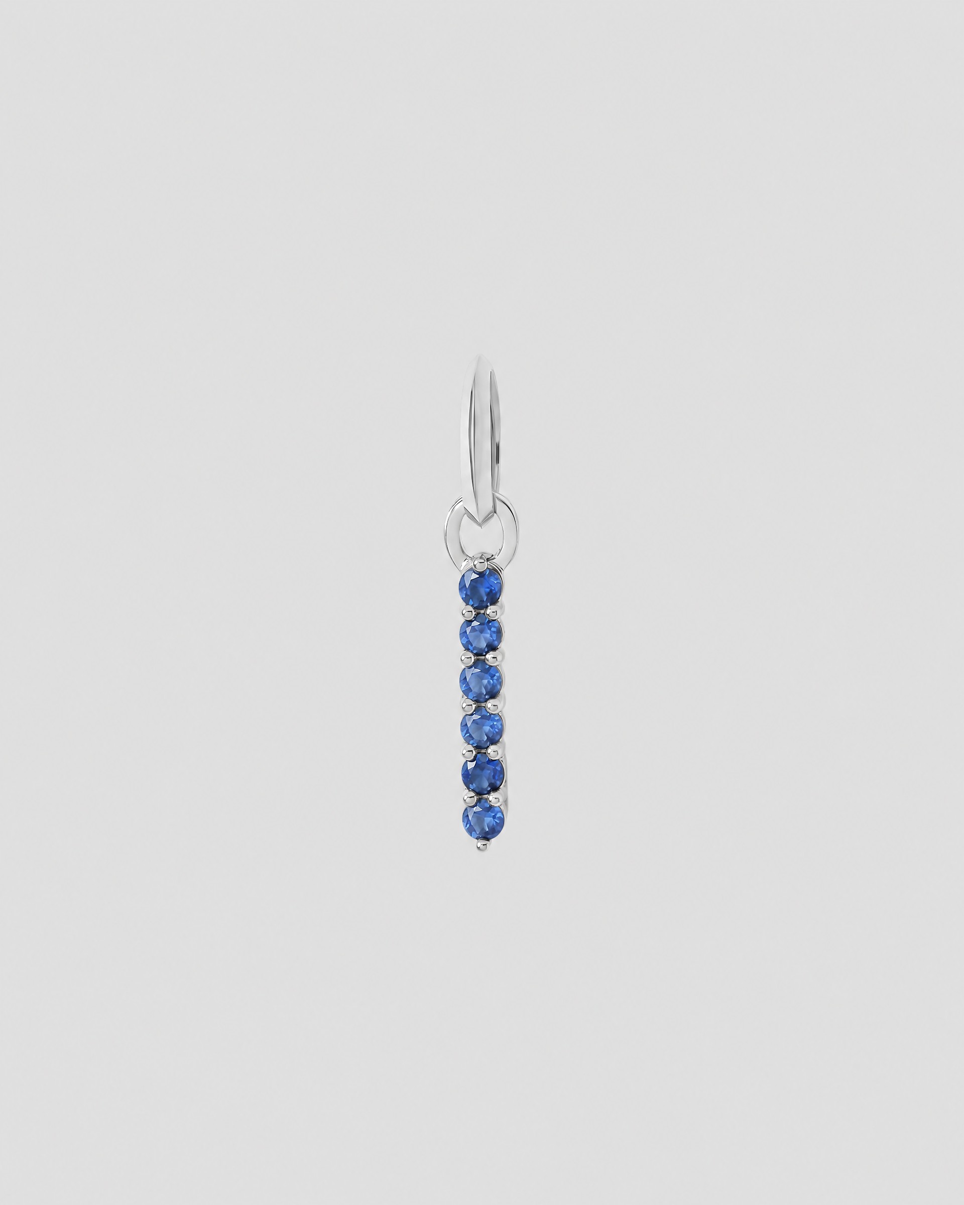 Jennifer Fisher Jennifer Fisher Medium Floating Sapphire Minimal Block Letter 18K White Gold / I