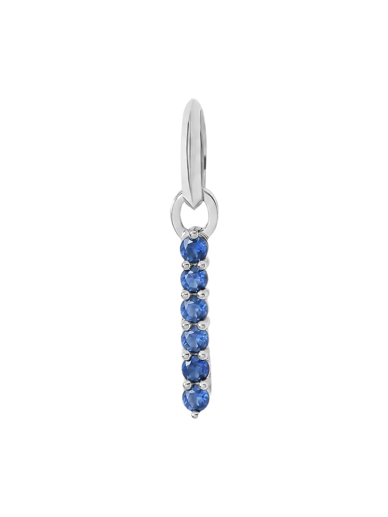 Jennifer Fisher Medium Floating Sapphire Minimal Block Letter 18K White Gold / I