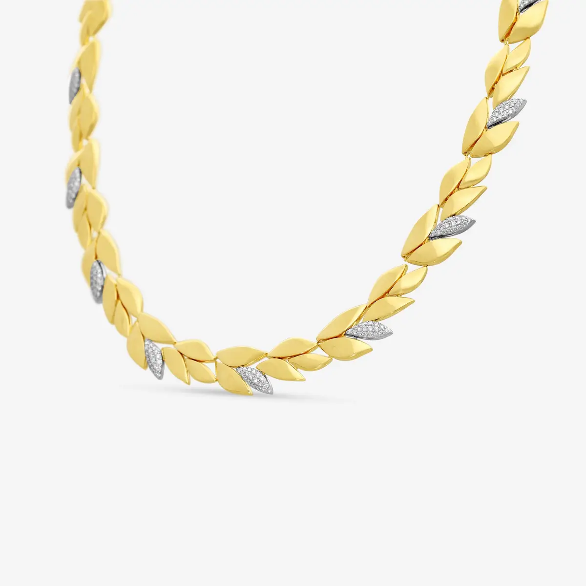 Roberto Coin Roberto Coin Petals 18K Yellow & White Gold Diamond Choker Necklace by The Solist | Thumbnail 2