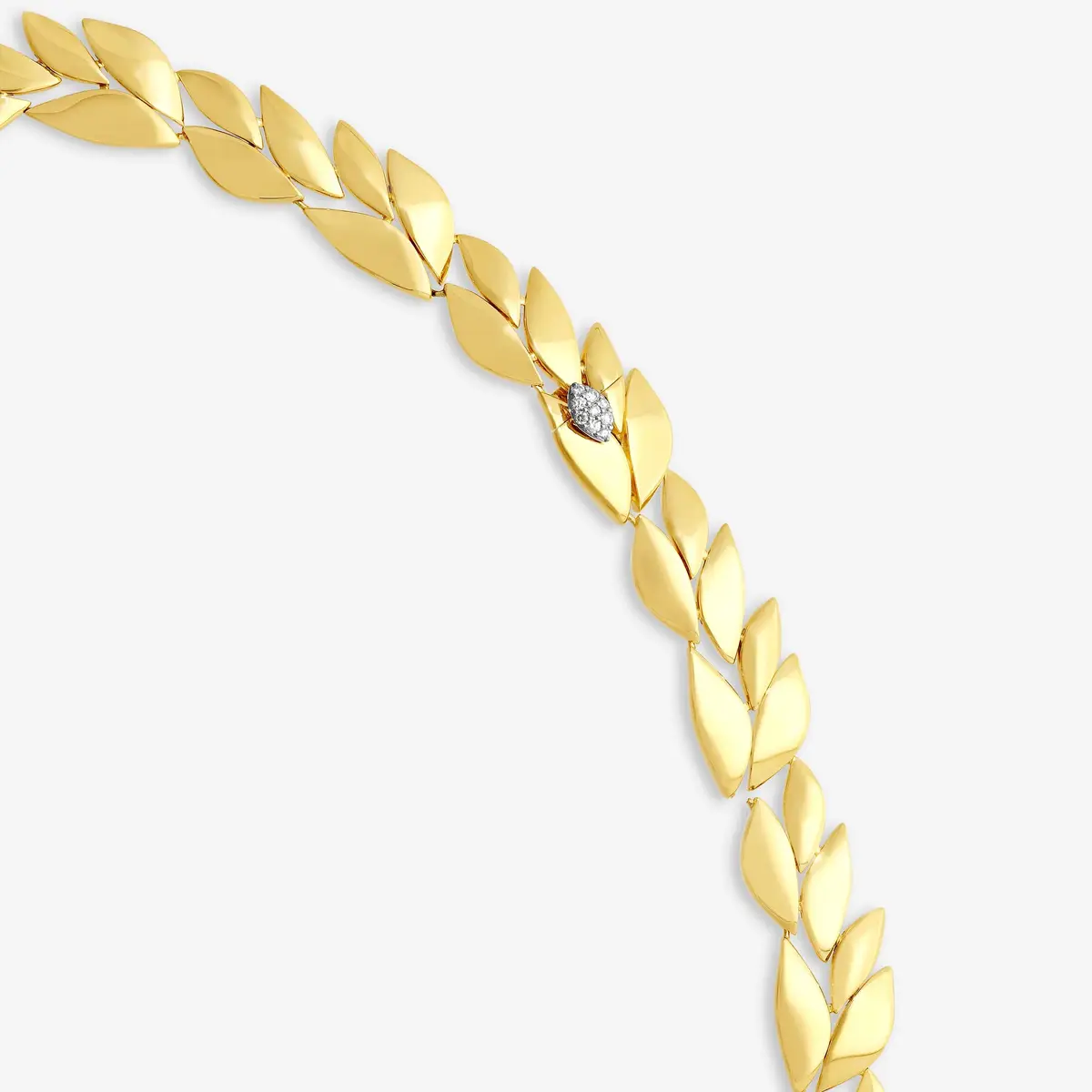 Roberto Coin Roberto Coin Petals 18K Yellow & White Gold Diamond Choker Necklace by The Solist | Thumbnail 3