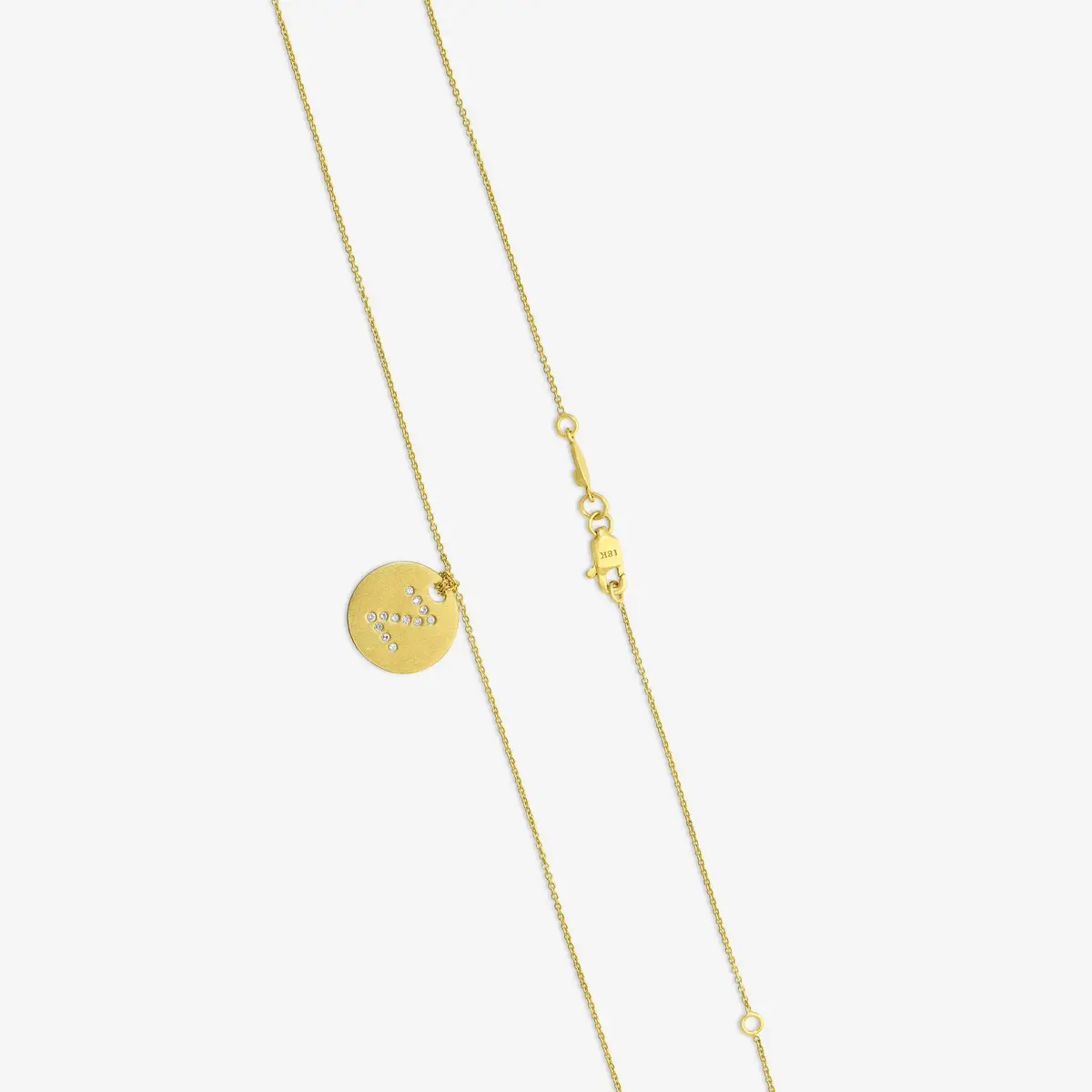 Roberto Coin Roberto Coin Tiny Treasures "Z" 18K Yellow Gold Diamond Circle Necklace by The Solist | Thumbnail 3