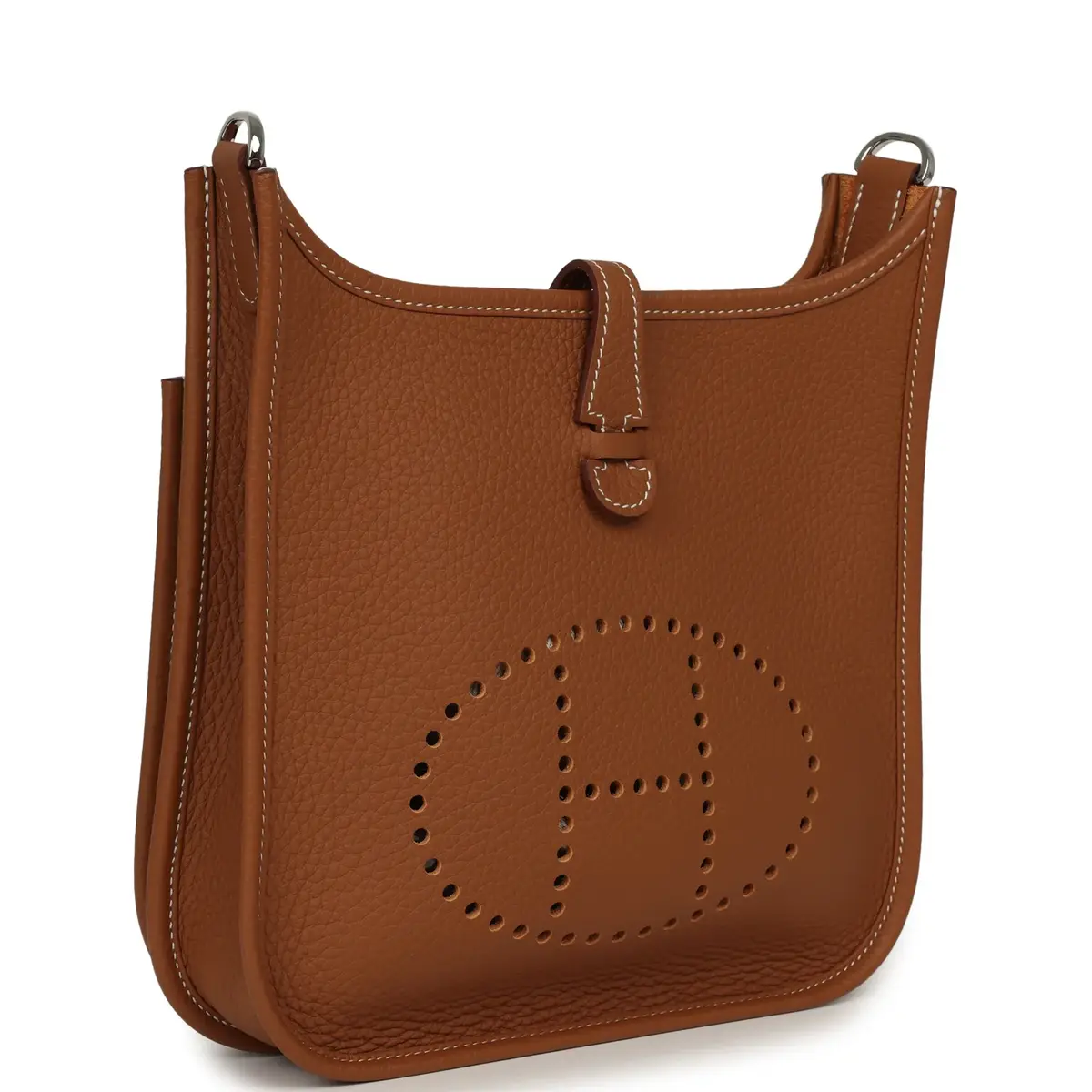 HERMÈS Hermes Evelyne 23 Gold Clemence Palladium Hardware | Thumbnail 2 HERMÈS Hermes Evelyne 23 Gold Clemence Palladium Hardware | Thumbnail 2