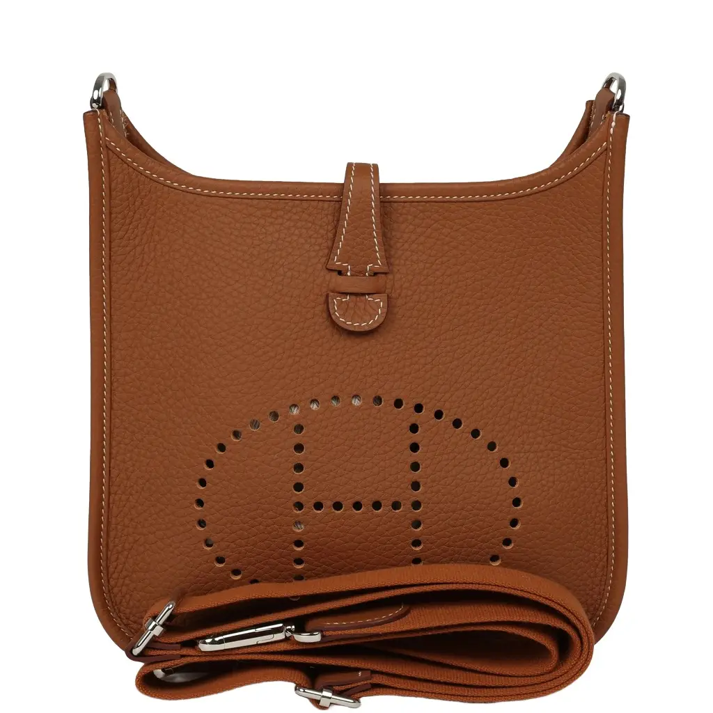 HERMÈS Hermes Evelyne 23 Gold Clemence Palladium Hardware