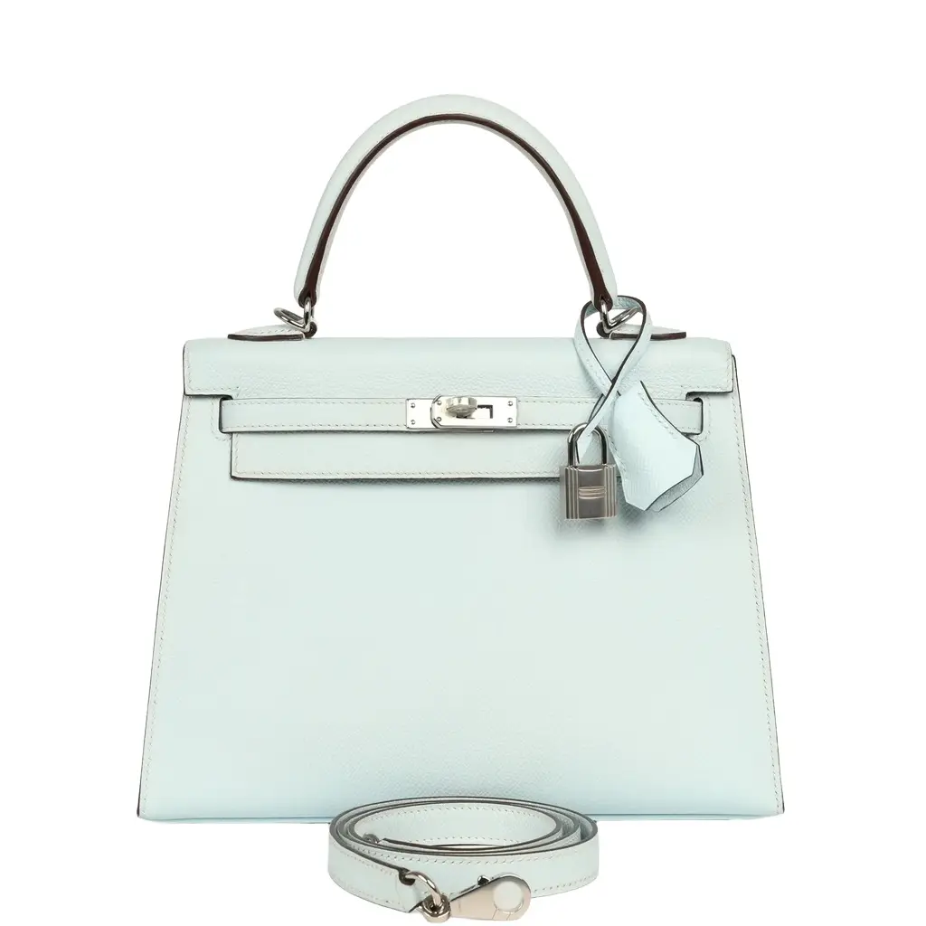 Hermes Kelly Sellier 25 Bleu Brume Epsom Palladium Hardware Hermes Kelly Sellier 25 Bleu Brume Epsom Palladium Hardware