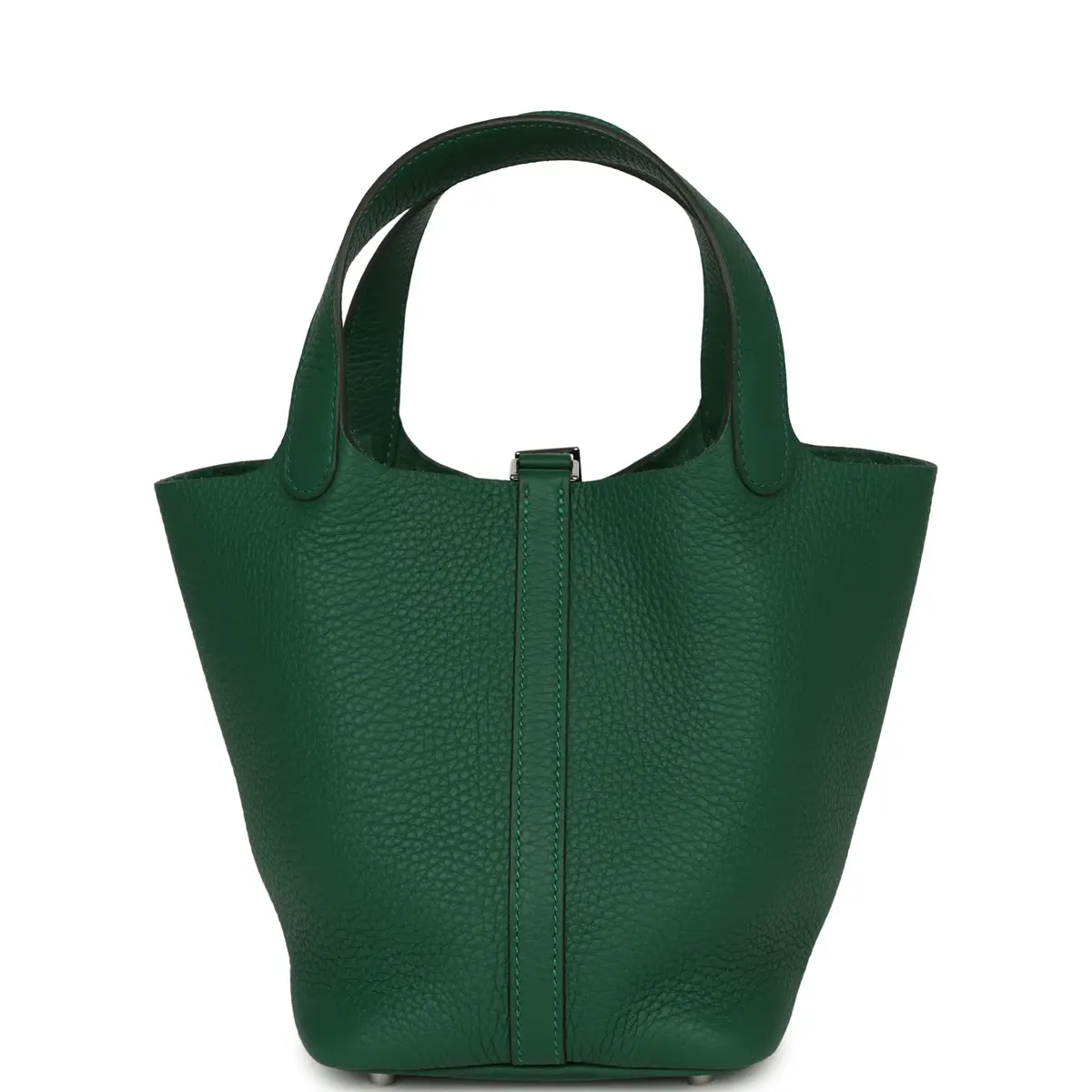 HERMÈS Hermes Picotin Lock 18 Vert Moyen Clemence Palladium Hardware | Thumbnail 4 HERMÈS Hermes Picotin Lock 18 Vert Moyen Clemence Palladium Hardware | Thumbnail 4