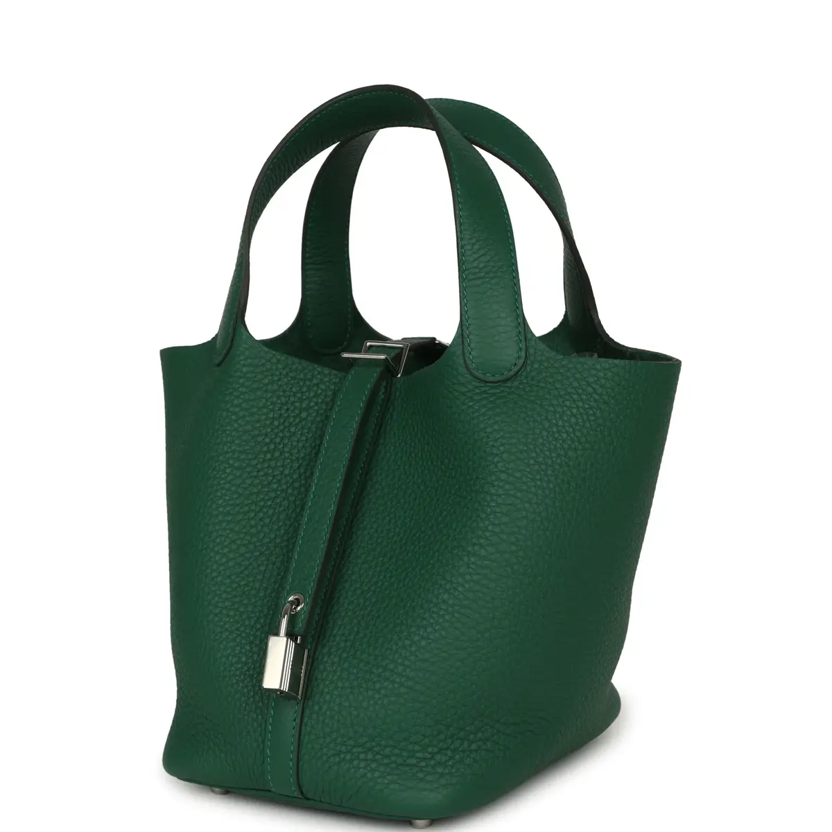 HERMÈS Hermes Picotin Lock 18 Vert Moyen Clemence Palladium Hardware | Thumbnail 5 HERMÈS Hermes Picotin Lock 18 Vert Moyen Clemence Palladium Hardware | Thumbnail 5