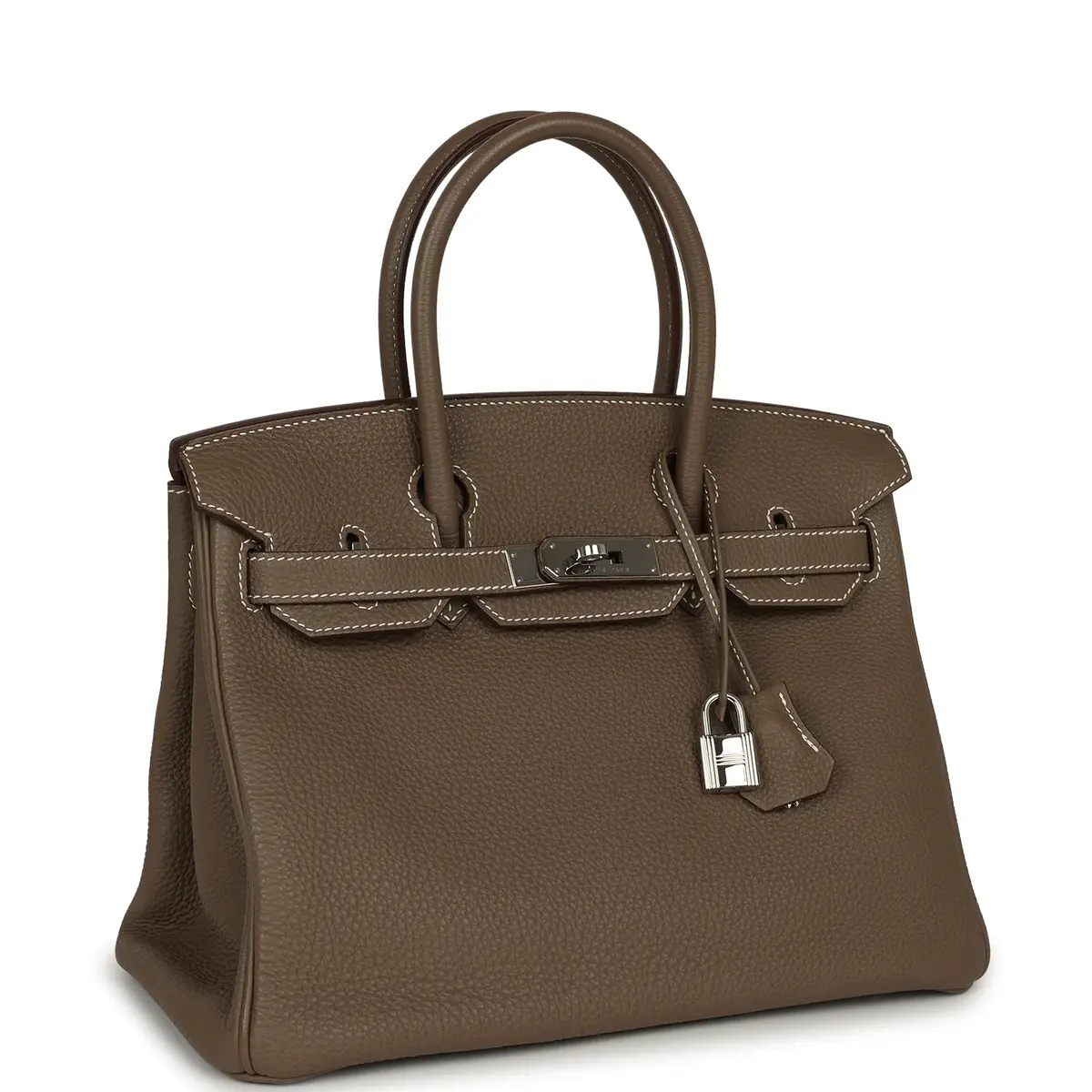 HERMÈS Pre-owned Hermes Birkin 30 Etoupe Togo Palladium Hardware | Thumbnail 2 HERMÈS Pre-owned Hermes Birkin 30 Etoupe Togo Palladium Hardware | Thumbnail 2