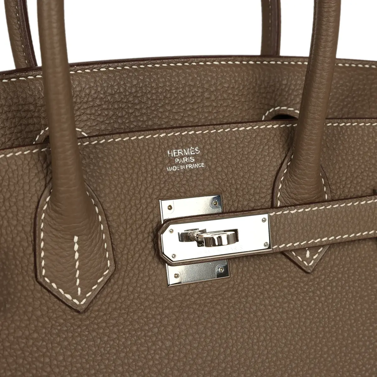 HERMÈS Pre-owned Hermes Birkin 30 Etoupe Togo Palladium Hardware | Thumbnail 7 HERMÈS Pre-owned Hermes Birkin 30 Etoupe Togo Palladium Hardware | Thumbnail 7