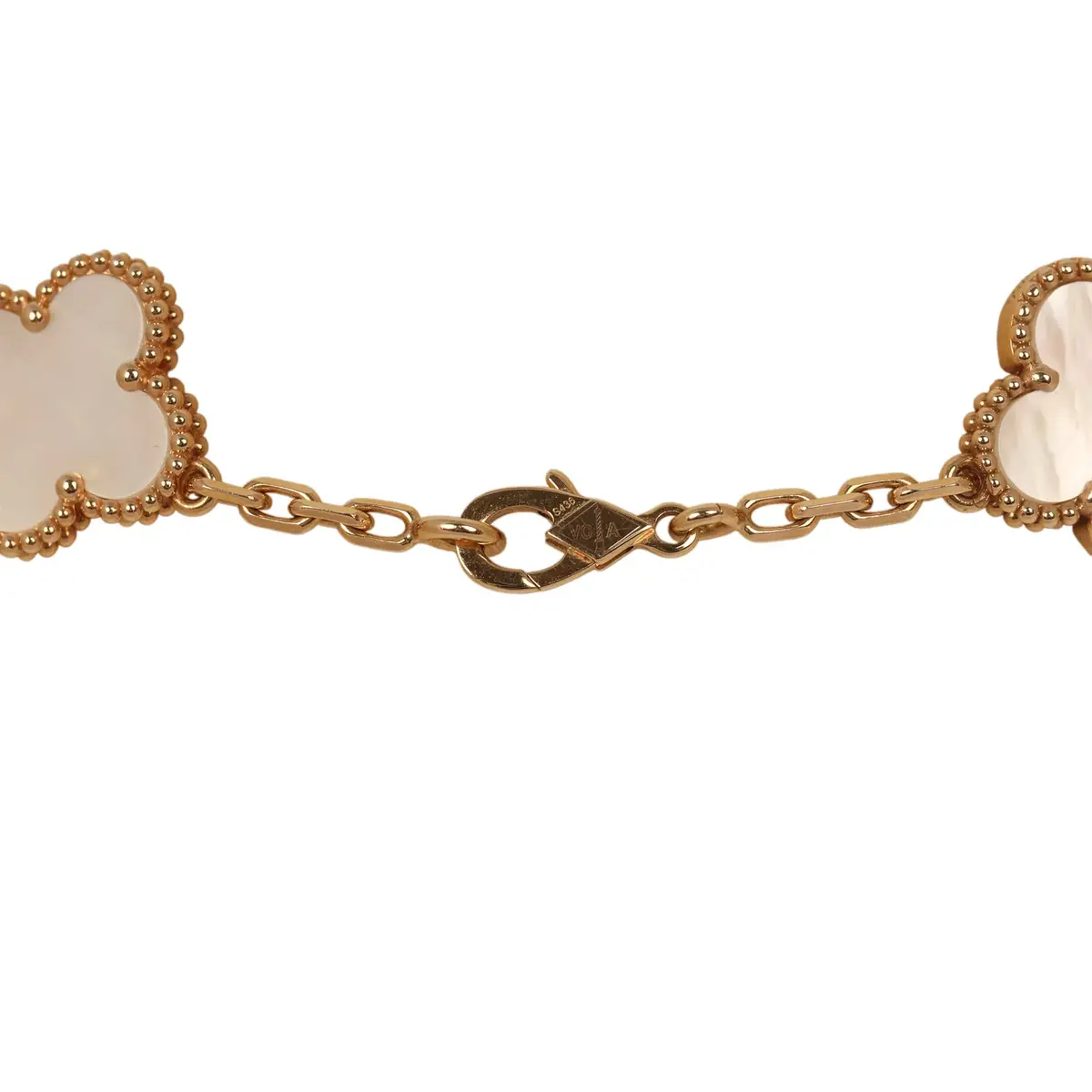 Van Cleef & Arpels Van Cleef & Arpels Vintage Alhambra 20 Motif Long Necklace White Mother of Pearl, 18K Yellow Gold | Thumbnail 6 Van Cleef & Arpels Van Cleef & Arpels Vintage Alhambra 20 Motif Long Necklace White Mother of Pearl, 18K Yellow Gold | Thumbnail 6