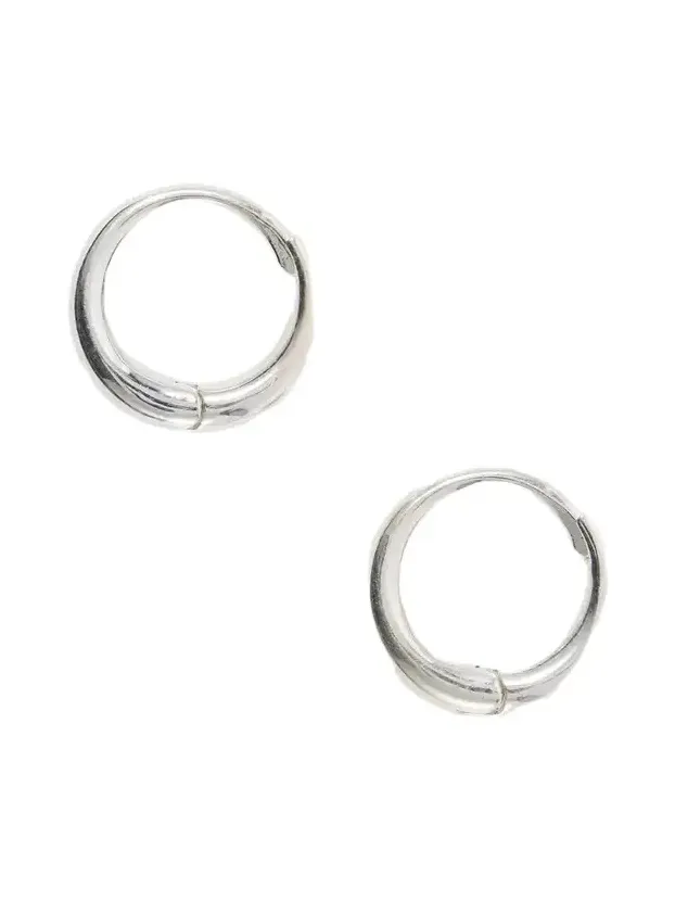 Medium Nouveau Sterling Silver Hoop Earrings Medium Nouveau Sterling Silver Hoop Earrings