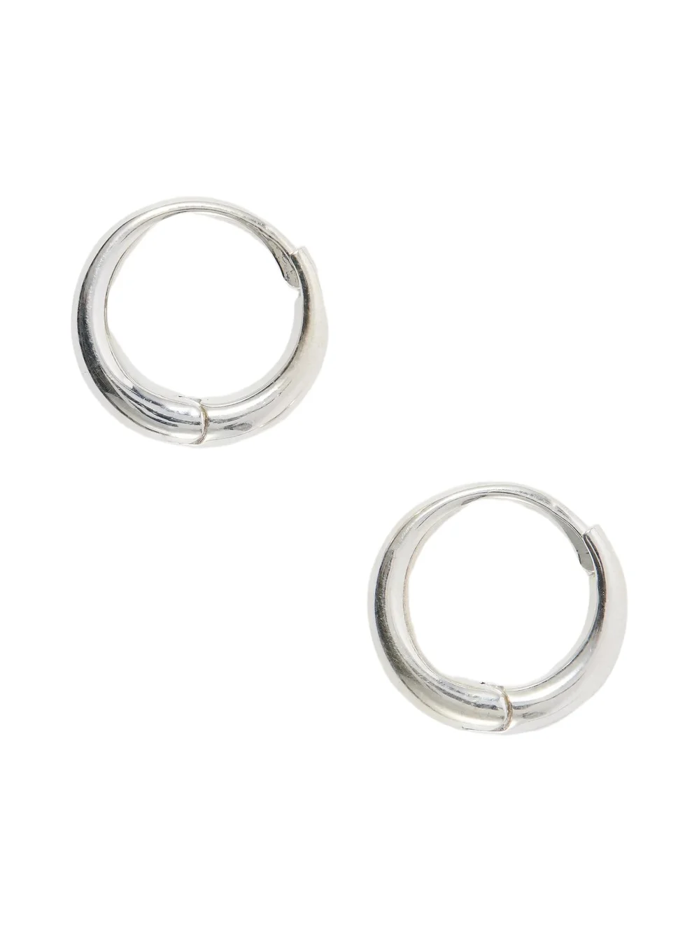 Medium Nouveau Sterling Silver Hoop Earrings
