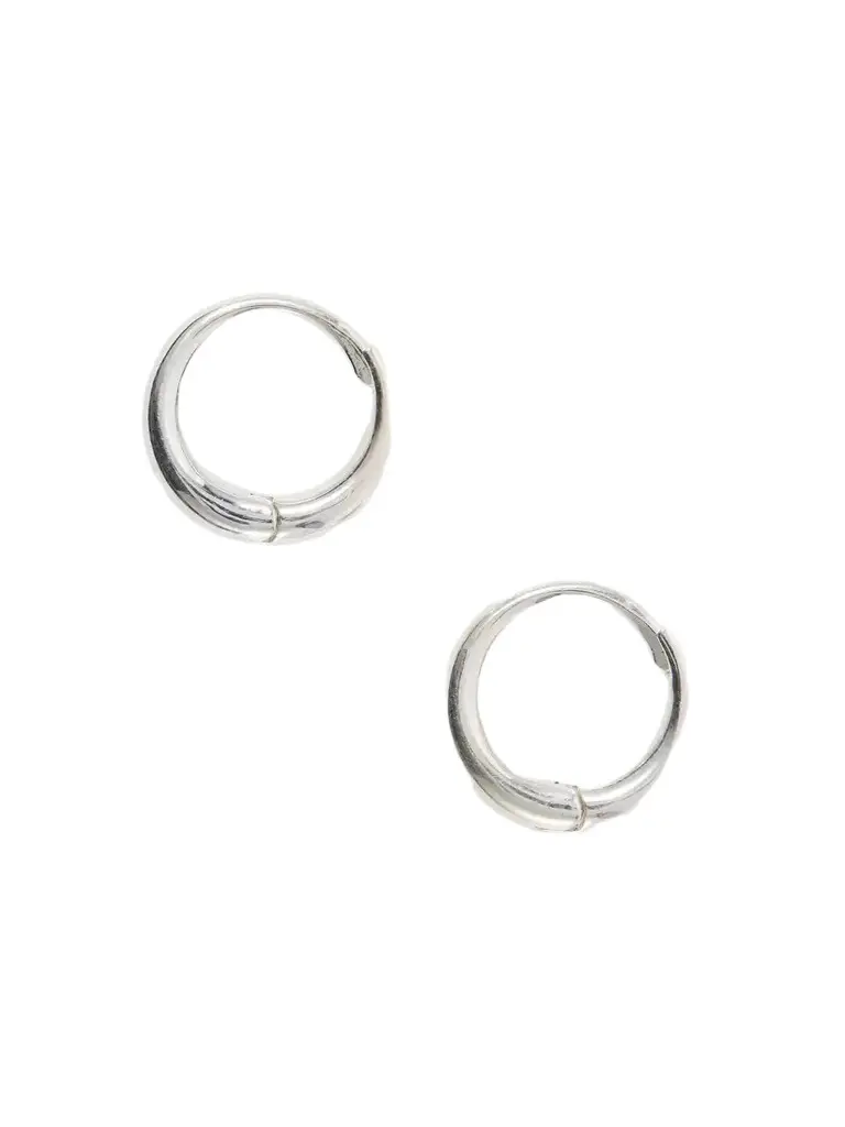 Medium Nouveau Sterling Silver Hoop Earrings Medium Nouveau Sterling Silver Hoop Earrings