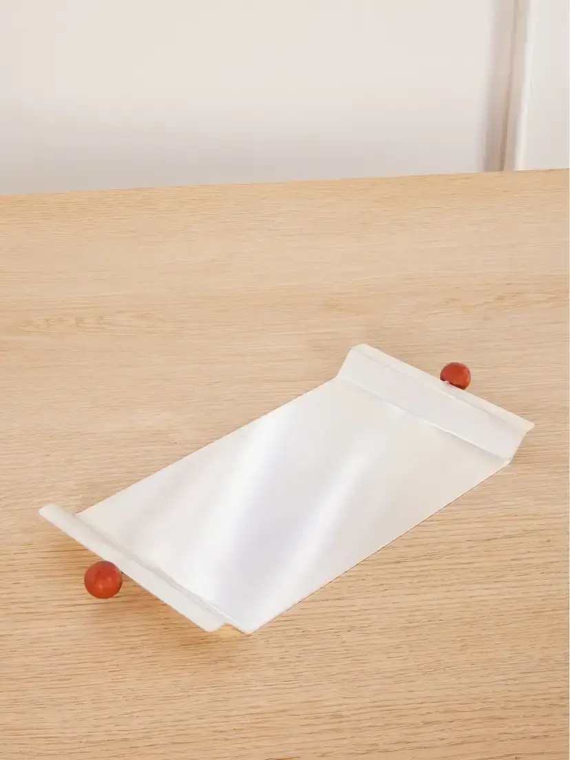 Small Silver-plated And Stone Tray Small Silver-plated And Stone Tray