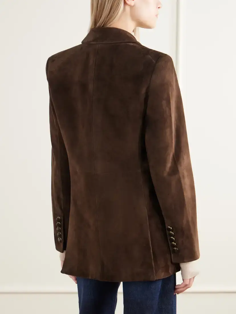 Veronica Beard Maci Dickey Paneled Suede Blazer | Thumbnail 3 Veronica Beard Maci Dickey Paneled Suede Blazer | Thumbnail 3