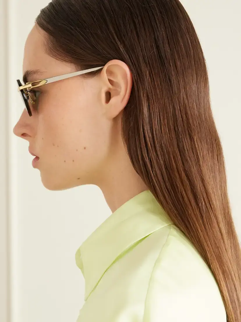 Cartier Eyewear Motifs De Cartier Rimless Oval-frame Gold And Silver-tone Metal Sunglasses | Thumbnail 4 Cartier Eyewear Motifs De Cartier Rimless Oval-frame Gold And Silver-tone Metal Sunglasses | Thumbnail 4