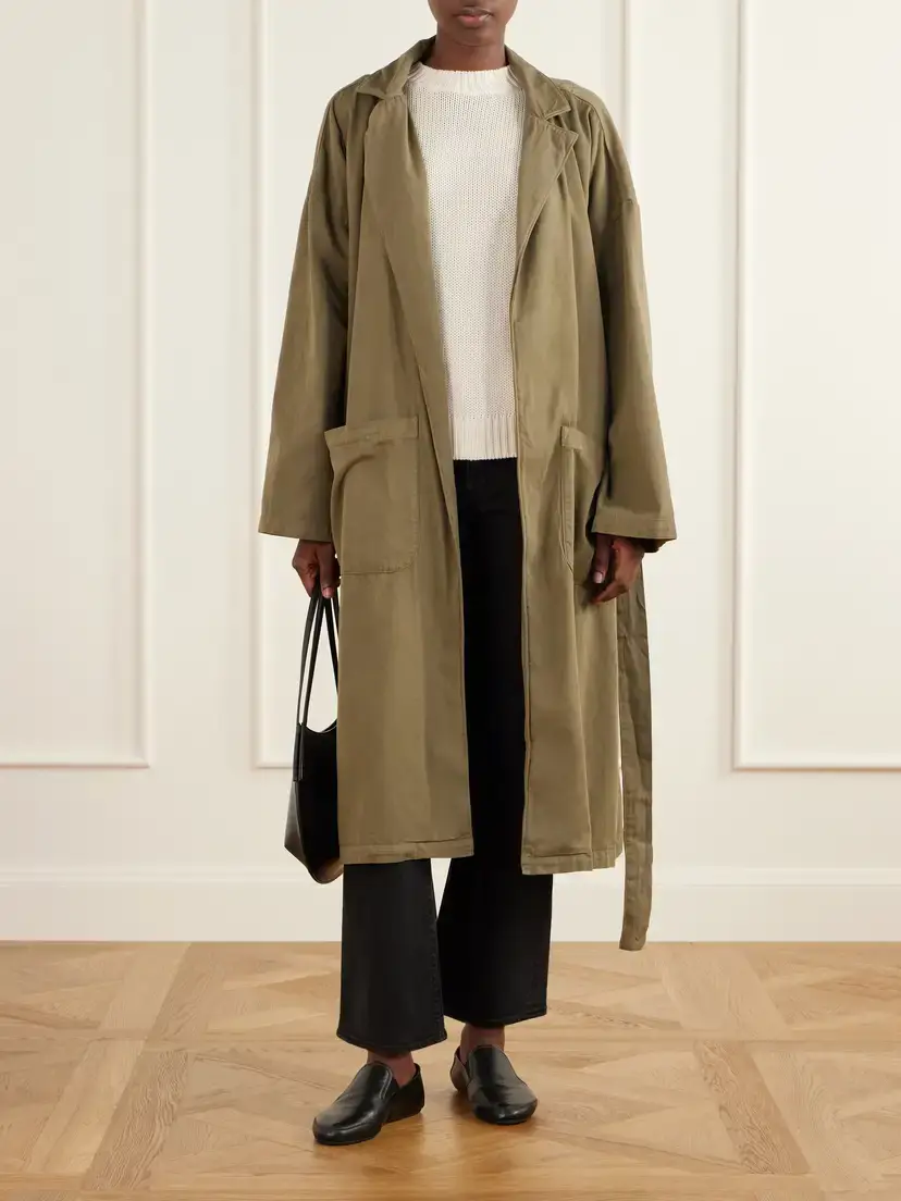 Jamie Haller The York Robe Belted Cotton-twill Coat | Thumbnail 2