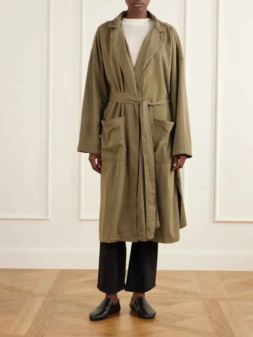 Jamie Haller The York Robe Belted Cotton-twill Coat | Thumbnail 3