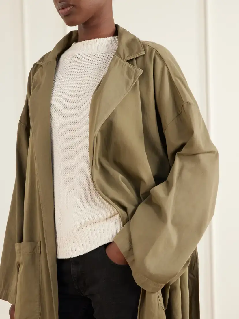 Jamie Haller The York Robe Belted Cotton-twill Coat | Thumbnail 5