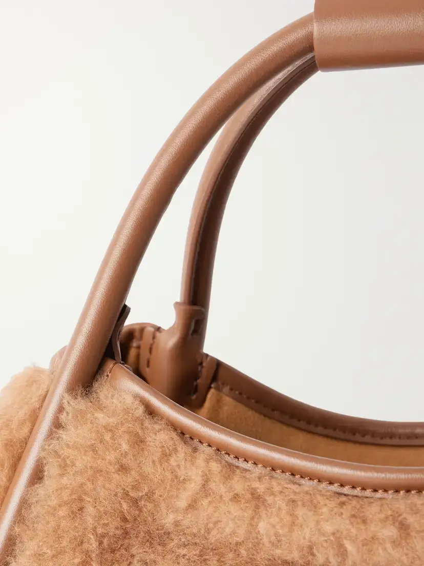 Max Mara Marine Leather-trimmed Camel-hair Tote | Thumbnail 5 Max Mara Marine Leather-trimmed Camel-hair Tote | Thumbnail 5
