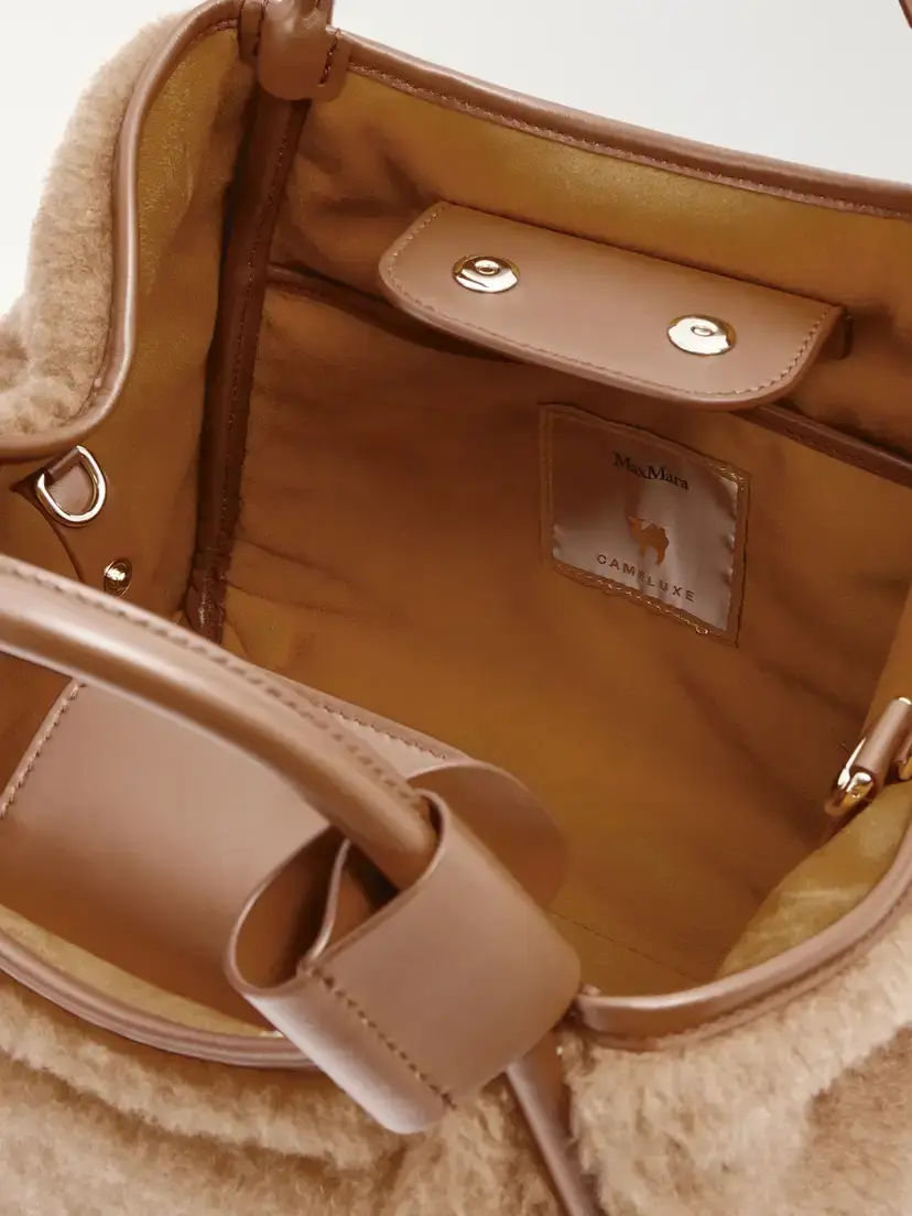Max Mara Marine Leather-trimmed Camel-hair Tote | Thumbnail 6 Max Mara Marine Leather-trimmed Camel-hair Tote | Thumbnail 6