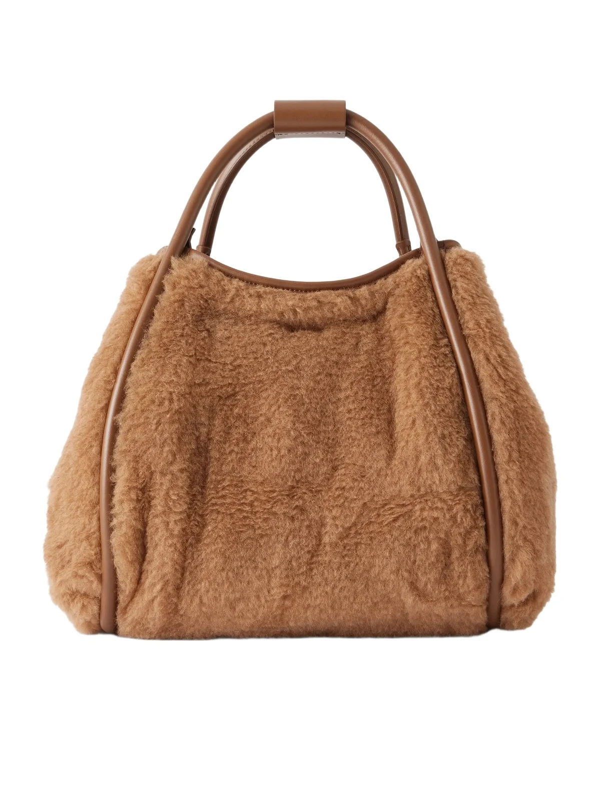 Max Mara Marine Leather-trimmed Camel-hair Tote