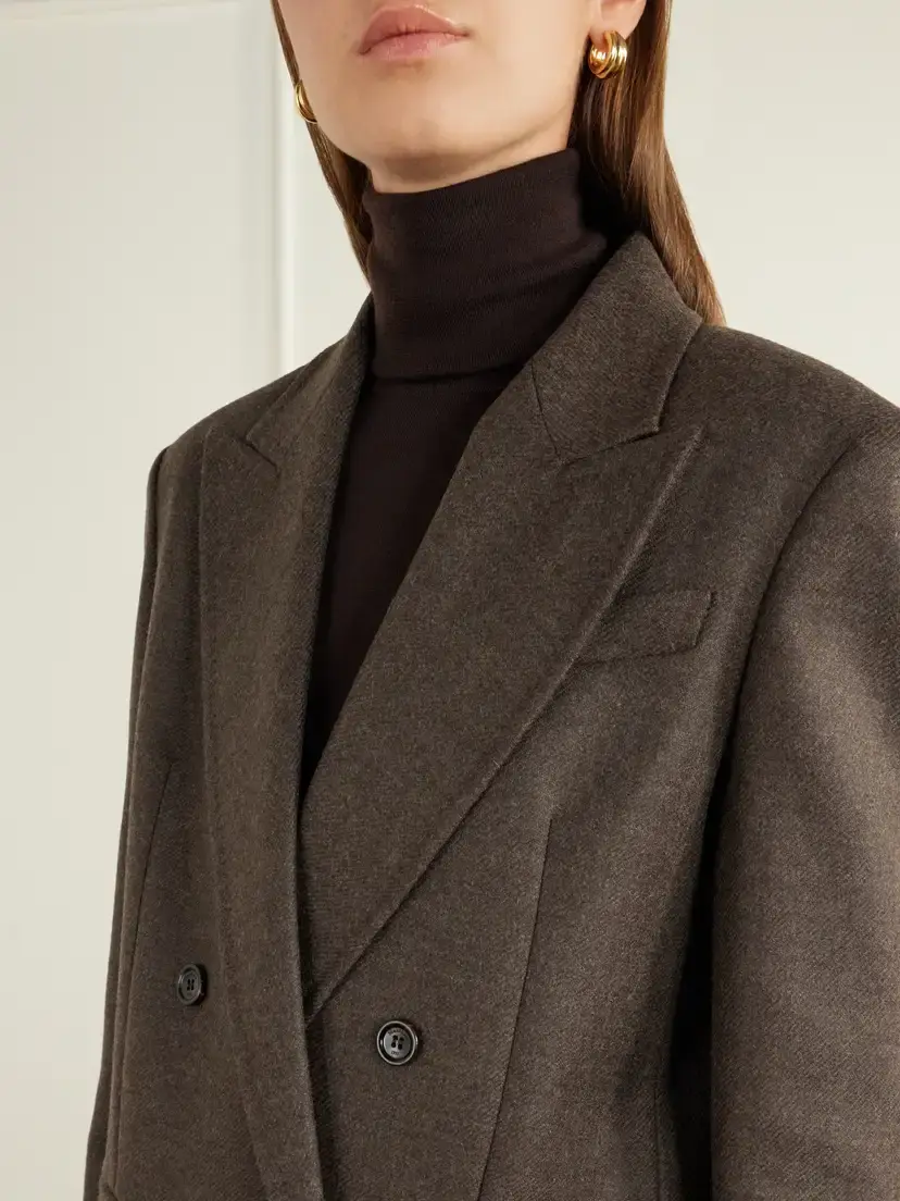 Max Mara Pulvino Virgin Wool-twill Double-breasted Blazer | Thumbnail 4