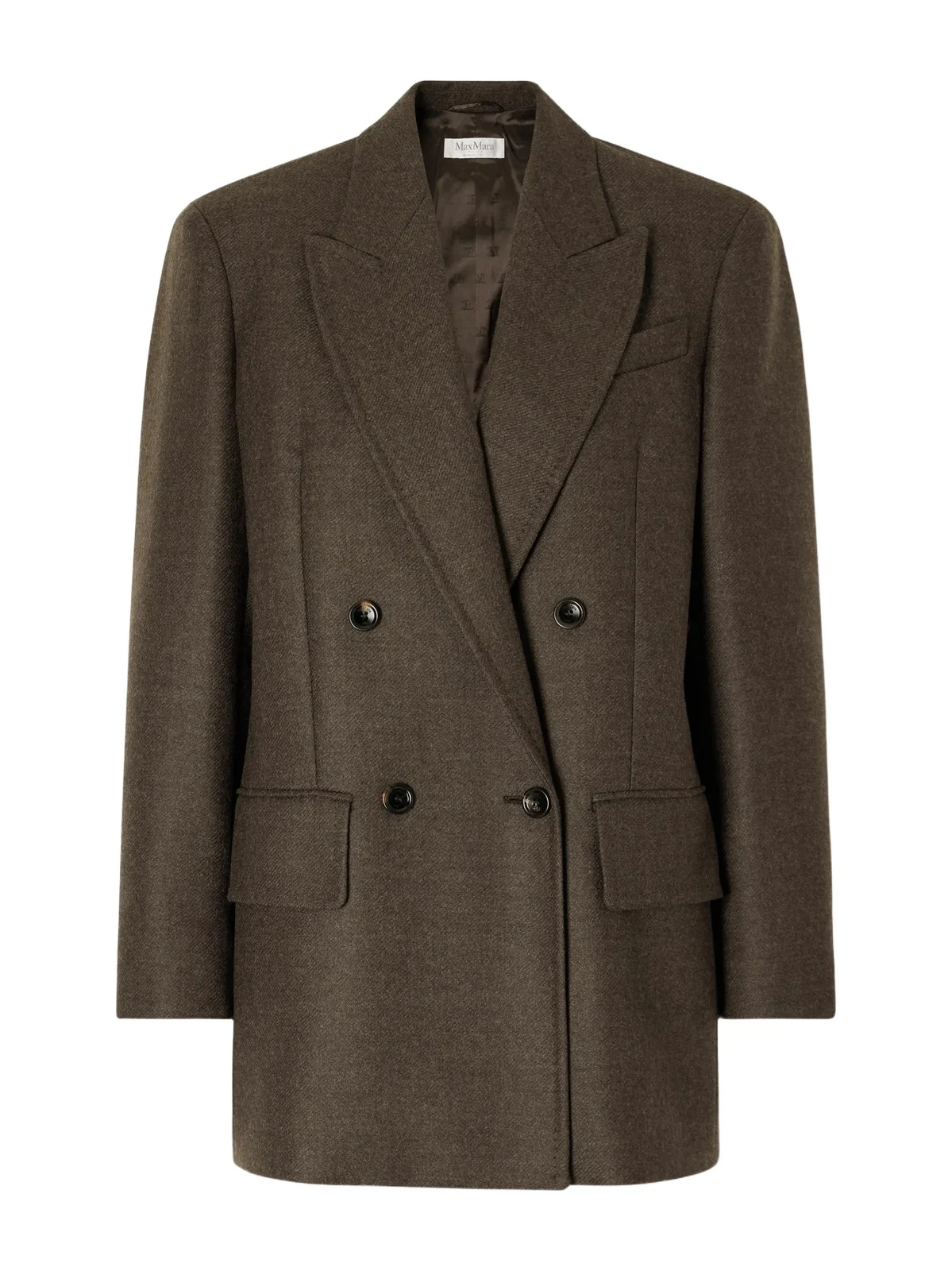 Max Mara Pulvino Virgin Wool-twill Double-breasted Blazer