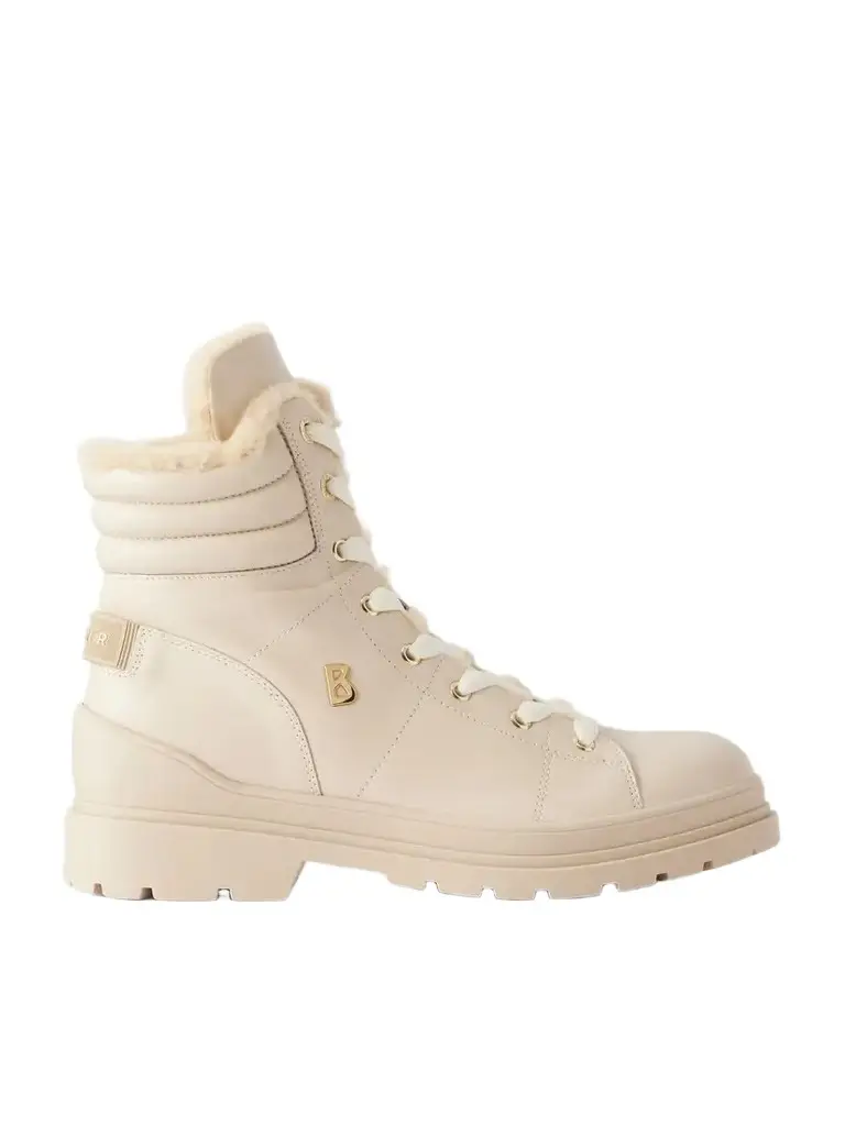 St. Moritz Shearling-trimmed Leather Ankle Boots St. Moritz Shearling-trimmed Leather Ankle Boots