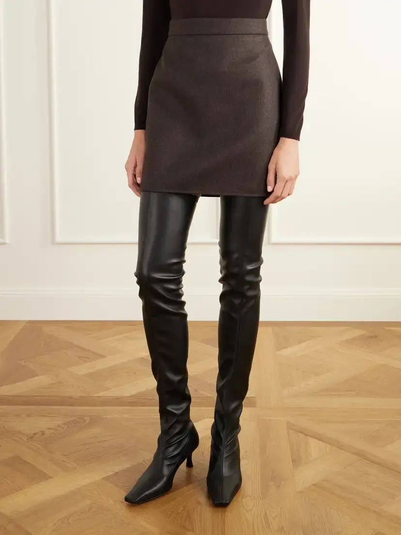 Max Mara Sacinoso Wool-felt Mini Skirt | Thumbnail 3 Max Mara Sacinoso Wool-felt Mini Skirt | Thumbnail 3