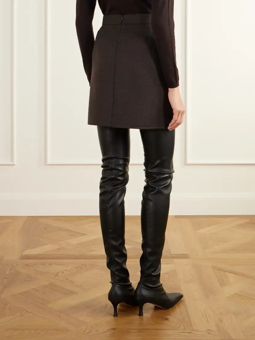 Max Mara Sacinoso Wool-felt Mini Skirt | Thumbnail 4 Max Mara Sacinoso Wool-felt Mini Skirt | Thumbnail 4