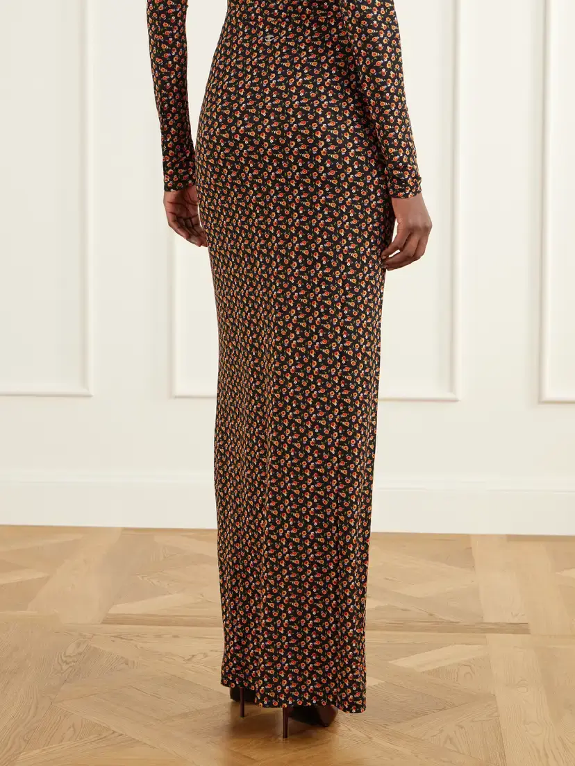 Rabanne Floral-jacquard Crepe Maxi Skirt | Thumbnail 4 Rabanne Floral-jacquard Crepe Maxi Skirt | Thumbnail 4