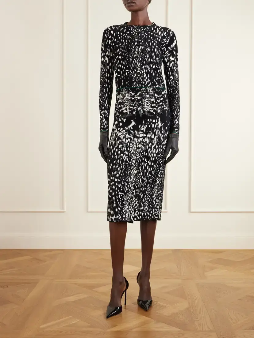 Tom Ford Animal-jacquard Velvet Midi Skirt | Thumbnail 2 Tom Ford Animal-jacquard Velvet Midi Skirt | Thumbnail 2